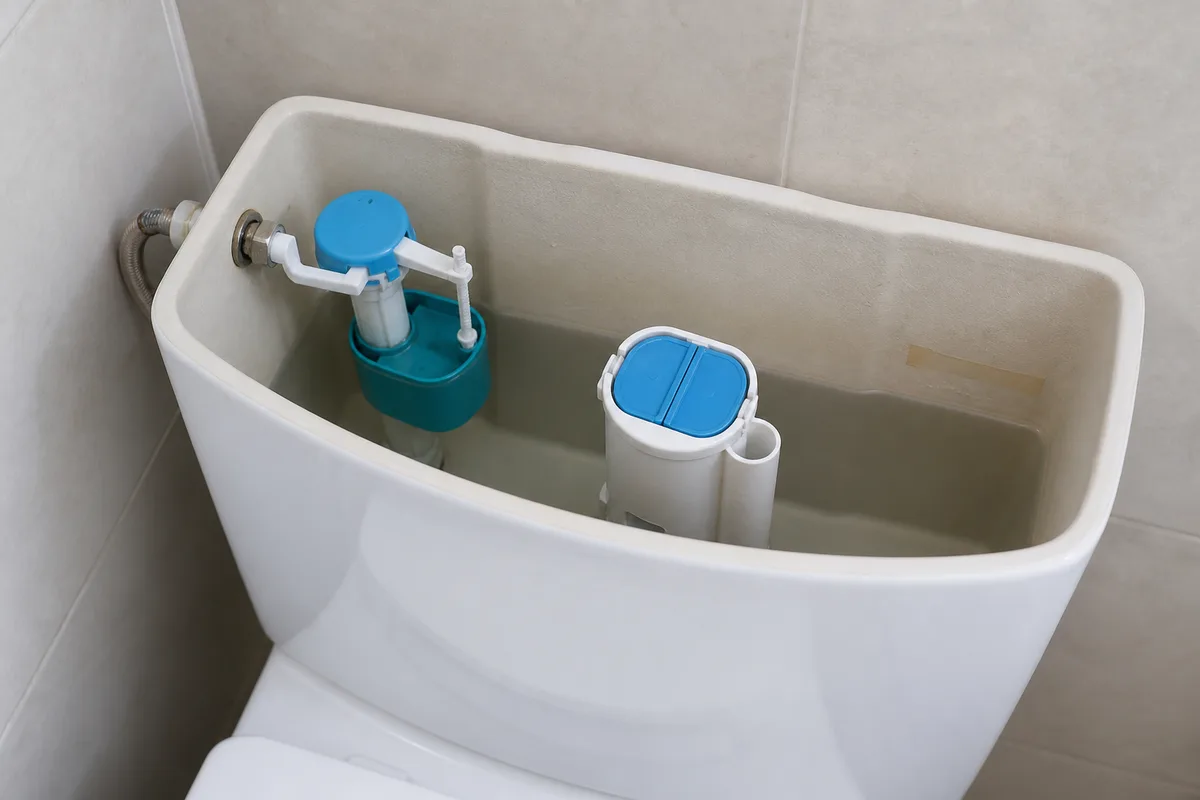 Проверка уровня воды в бачке унитаза